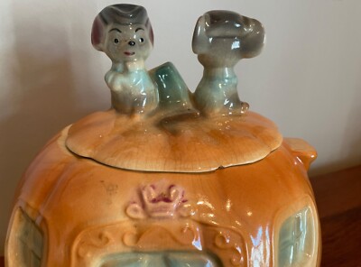 Brush McCoy Pottery Cinderella Coach Pumpkin Cookie Jar Mouse