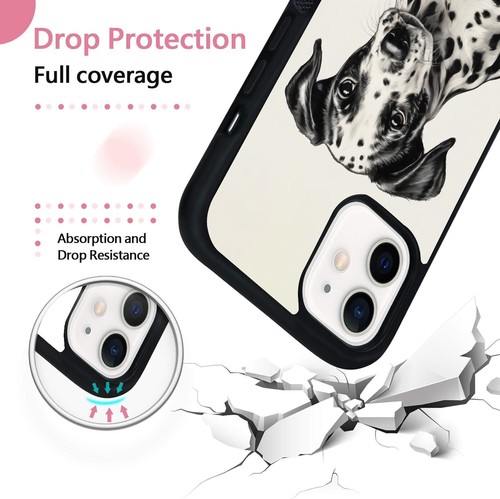 For iPhone SE XS XR Max 5 6 7 8 Plus Anti scratch Cover Animal Print Dalmatian - Picture 20 of 25