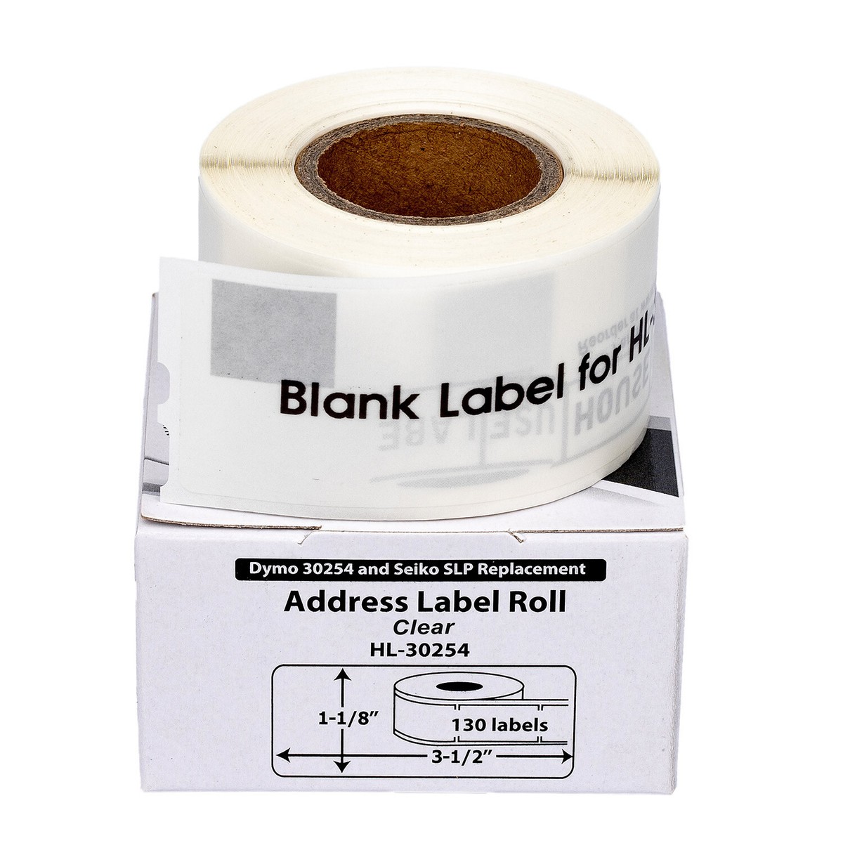 DYMO 30254 Clear Address Labels (1-1/8