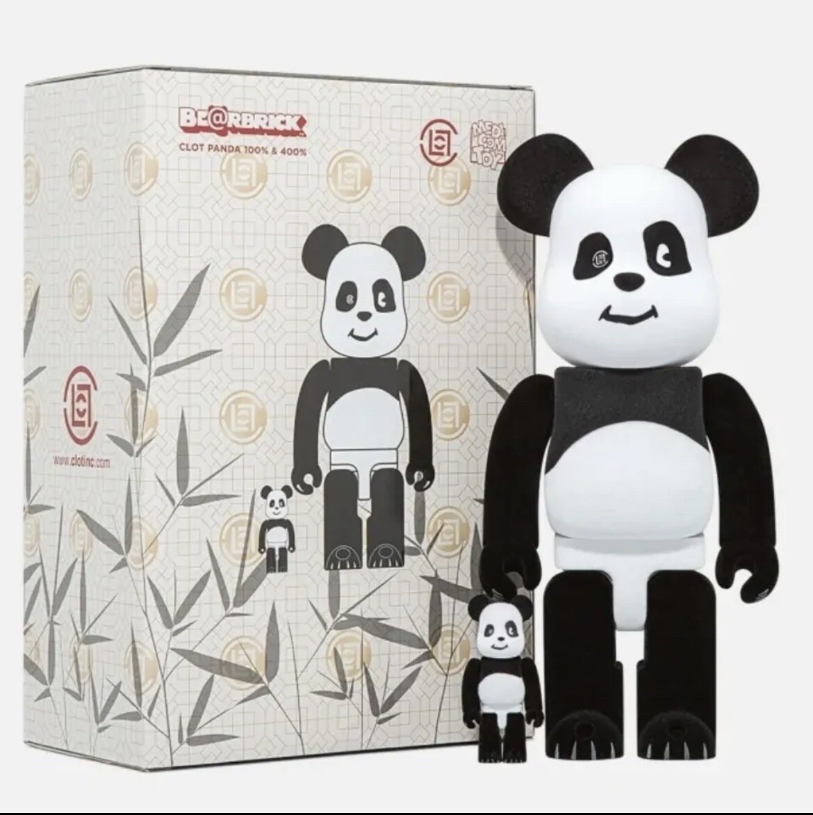 Medicom 400% + 100% Bearbrick ~ Clot Panda Be@rbrick Flocky Brand