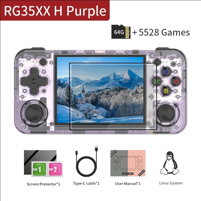 ANBERNIC RG35XX H handheld Game Console 3.5-inch IPS Screen 64G