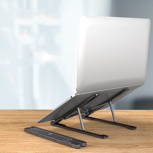 Aluminum Alloy Laptop Cooling Rack Foldable Laptop Rack Portable Adjustable - Afbeelding 11 van 12
