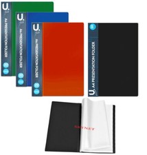 PREMIUM QUALITY A4 Document / Certificate Display Folder 20 Transparent Pockets 