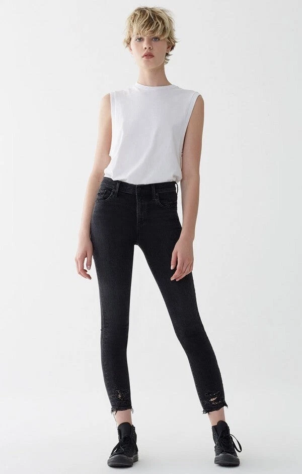 Agolde sophie store crop black