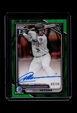 2024 Bowman Draft Cole Messina #CPA-CME Green Refractor Auto /99 Rockies