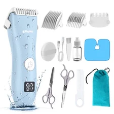 Quiet Waterproof Baby Hair Clippers – Rechargeable & LCD Display