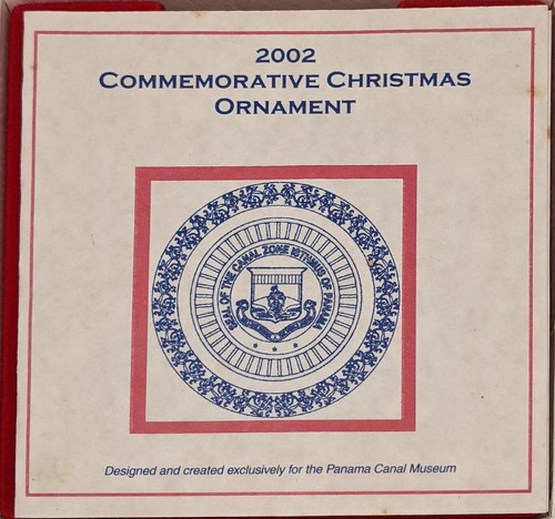 2002 Panama Canal Museum Ornament Brass New Open Box HTF VTG - Picture 4 of 5