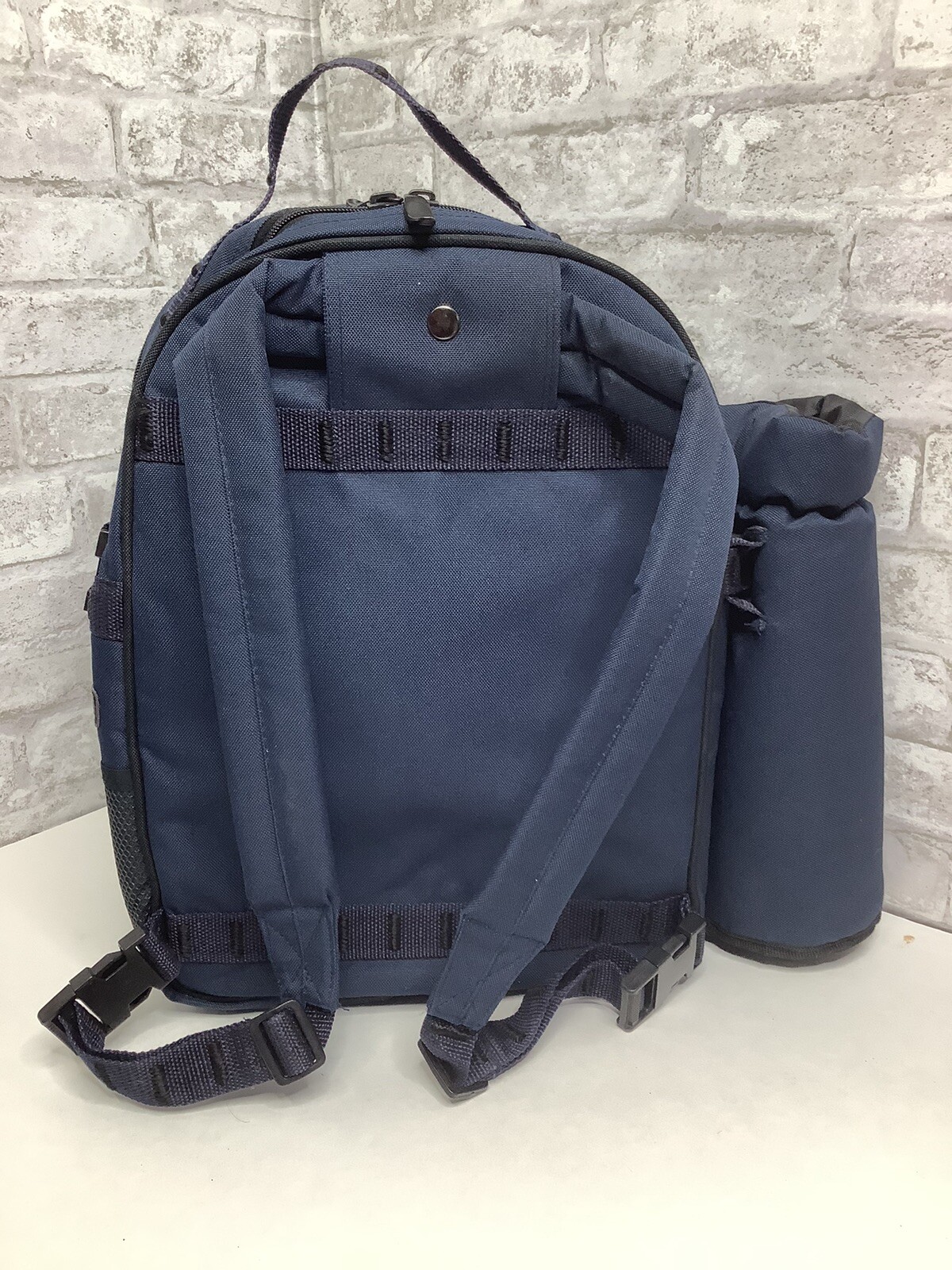 Picnic Time Backpack Blue Wine & Utensils Travel Hiking Camping Insulated Nwot