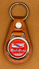 RED 1957 BELAIR LEATHER PREMIUM KEYCHAIN
