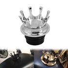 Motor Vented King Crown Gas Cap Fuel Tank Chrome Fit For Harley XL883 Road King