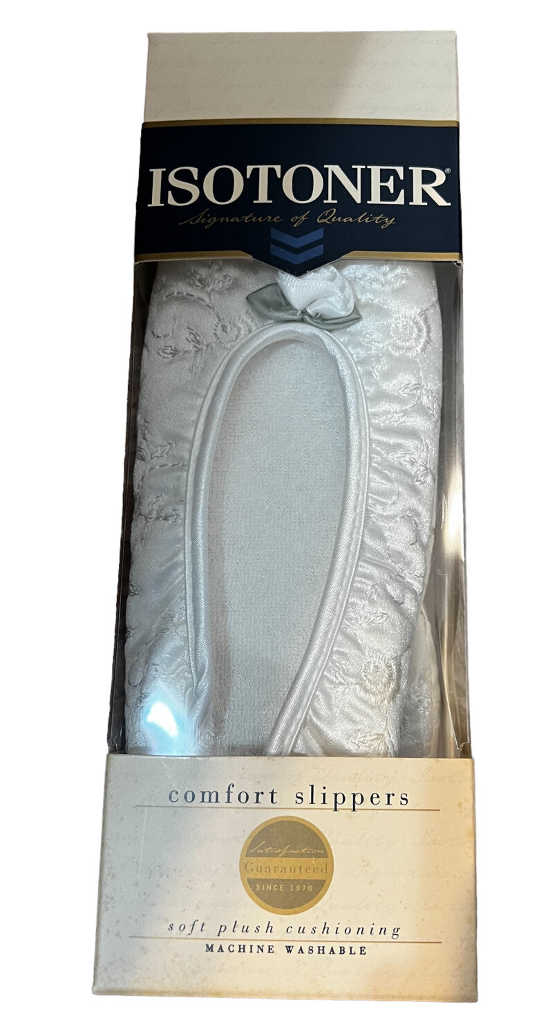 SAOLA Pantofole comfort Isotoner schiuma Medium 6 5 7 5 raso 1997 vintage suola pelle rosa