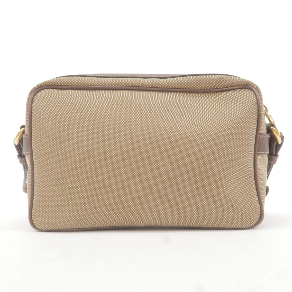 Prada Beige Leather Double Zip Camera Crossbody Bag Prada