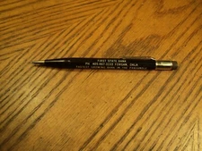 Vintage Autopoint Mechanical Pencil First State Bank 5-5/8" Long USA