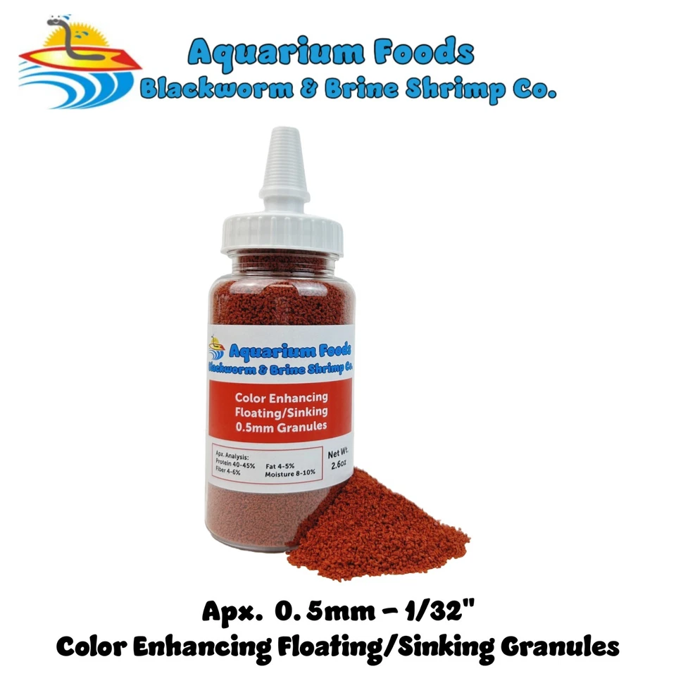 Community Granules 0.5mm Floating/Sinking Color Enhancing Granules. Bottle - Image 3 of 4