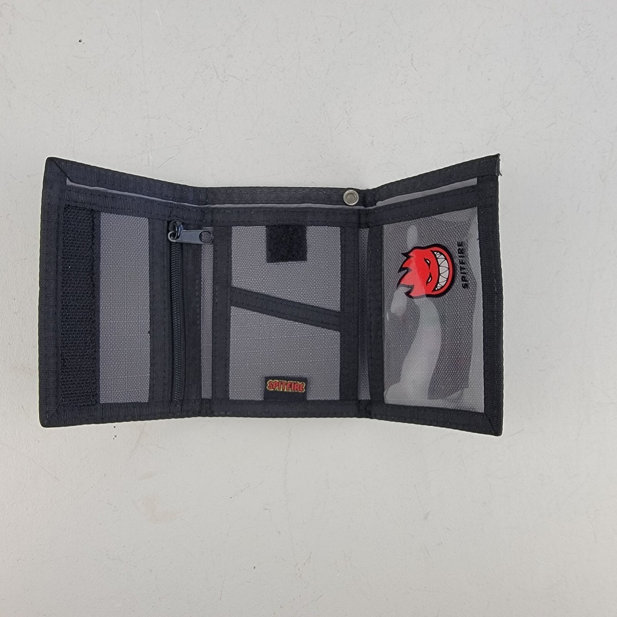 Vintage Spitfire Wallet Trifold Rare Gray / Black Rare