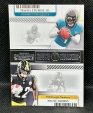 Najee Harris/ Travis Etienne 2021 Panini Contenders #RN-TET RC Round 1 Numbers