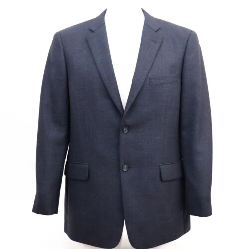 Nordstrom Sport Coat Mens 44r Blue Wool Blazer Jacket