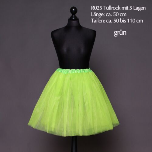 Tüllrock Tütü 5 Lagen 50cm Länge Ballettrock Tanzrock Kostüm Fasching 2025 - Bild 7 von 16