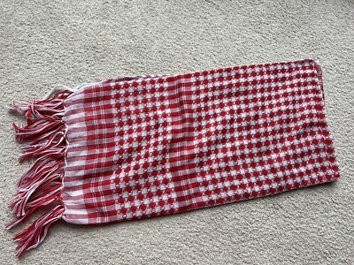 Arabian Nights SULTAN SINBAD Red White TURBAN HAT HEADWEAR Scarf Oriental Ethnic