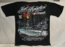 LOWRIDER CAR LOS ANGELES CITY BIKE HOLLYWOOD CALIFORNIA DREAMING T-SHIRT