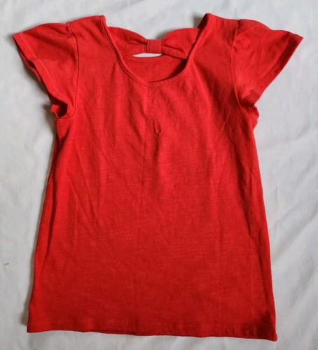 Disney Minnie Mouse Short Sleeve Glitter Graphic Red T-Shirt Girls Size 5 - Picture 4 of 5