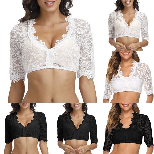 Blusa para Oktoberfest Blusa Negra Para Mujer Dirndl Blusa Encaje Dirndl Elegante - Imagen 13 de 28