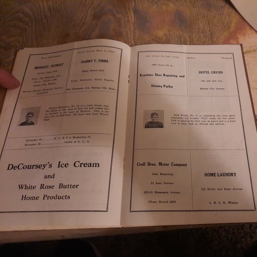 1923 Kansas City (Kansas) vs Wichita Vintage High School Football Programm  - Bild 7 von 12