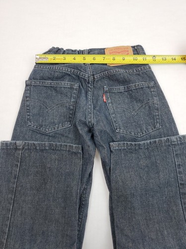 Levis 550 Relaxed Fit Blue Jeans Youth Size 10 Slim Dark Wash Adjustable W22xL23 - Picture 4 of 6