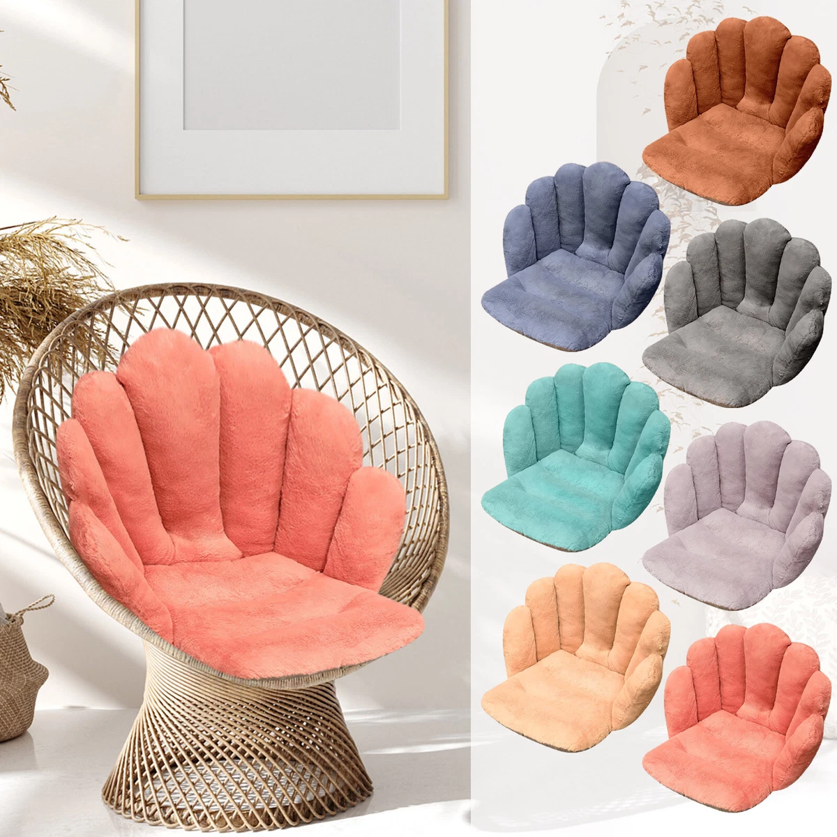 Chair Cushion With Seat Backrest, Cute And Warm Office Cushion, Cat Paw  Cushion, Soft Warm Chair Cushion, Cat Paw Cushion, Comfortable Warm Seat