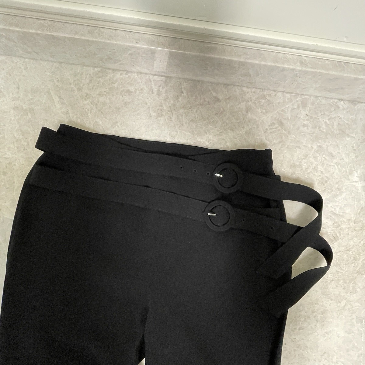 Cinq A Sept Hadlee Belted Wide Leg Pants Womens 6 Black Cinq A Sept Hadlee Belted Wide Leg Pants Womens 6 Black
