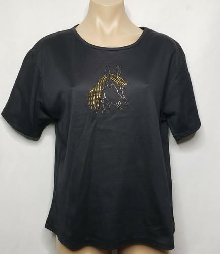 Black Mountain Outdoor Horse Rhinestone T Shirt Size XL - Picture 2 of 6