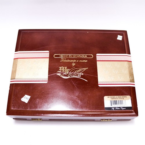 My Father Cigars Torpedos Caja de cigarros de madera vacía 9" x 7" x 2,25" - Imagen 7 de 10
