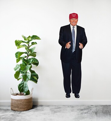 Donald Trump Life Size Peel & Stick Wall Decal Sticker Cutout, Repositionable