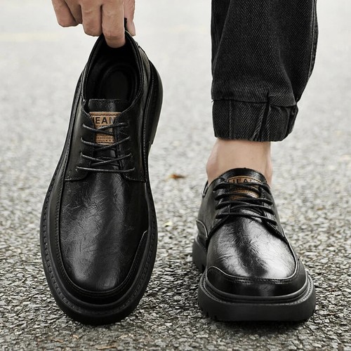 Men Waterproof Casual Shoes Classic Leather Dress Shoes Handmade Soft Loafers - Picture 21 of 27