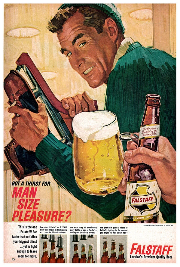 Falstaff Beer - Vintage Advertising Poster - Beer and Wine Print, Wall Art  | eBay
