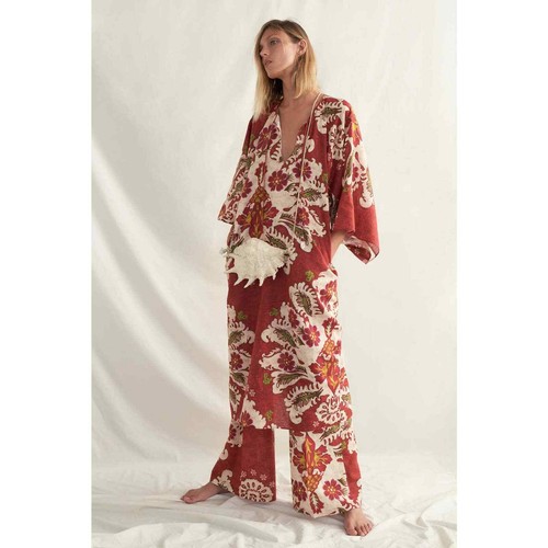 Vestido túnica estampado mezcla de lino ZARA Blogger M-L - Imagen 2 de 9