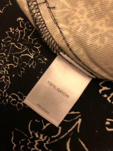 J.Jill Black Etched Bouquet Soft Rayon-twill Drawstring Ankle Pants 28x29 XS NEW - Picture 9 of 10