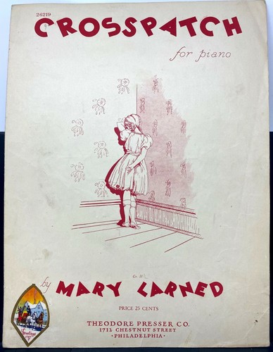 Vintage 1935 Crosspatch Mary Larned Sheet Music Girl Punished Timeout In Corner - Picture 2 of 4