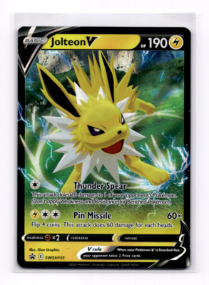 Jolteon V SWSH151 NM Holo Foil Promo Rare - Pokemon Card Near Mint