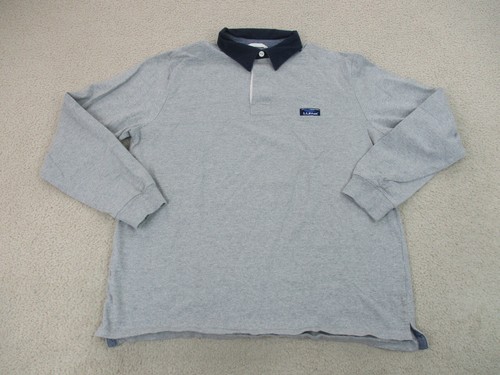 LL Bean Polo Shirt Adult Large Gray 