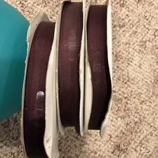 NEW 7/8 Inch Grosgrain Ribbon, Raisin 793. 3 Full Spools. USA made.