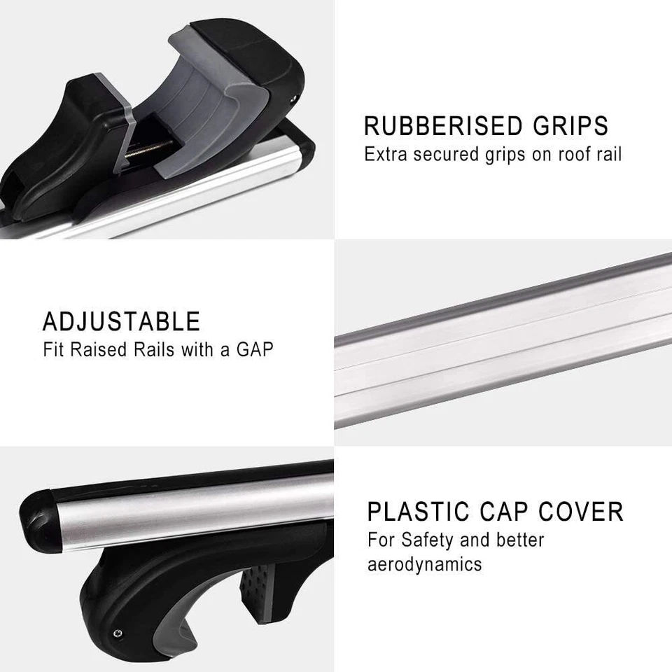 48" Aluminum Car Top Cross Bar Luggage Roof Rack For Mercedes-Benz ML350 2003-15 Foto 4 de 4