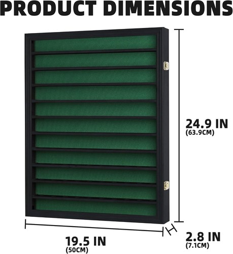 Vitrina de pelotas de golf 110 negro y verde PGA casa club gabinete de pared soporte de cerradura - Imagen 7 de 10