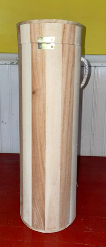 Wooden Wine Bottle Holder Carrier w/Rope Handle - Picture 4 of 8
