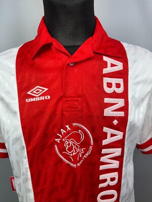 AJAX 1993 1994 HOME SHIRT FOOTBALL SOCCER JERSEY UMBRO MENS SIZE L