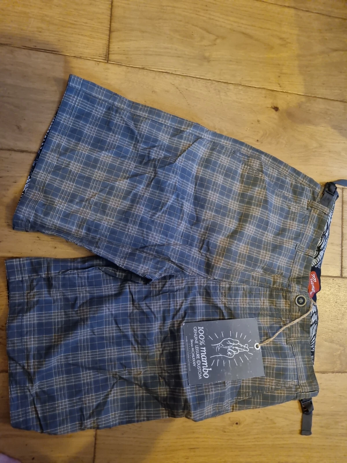 MAMBO SHORTS New mens 30w rope jump grey check