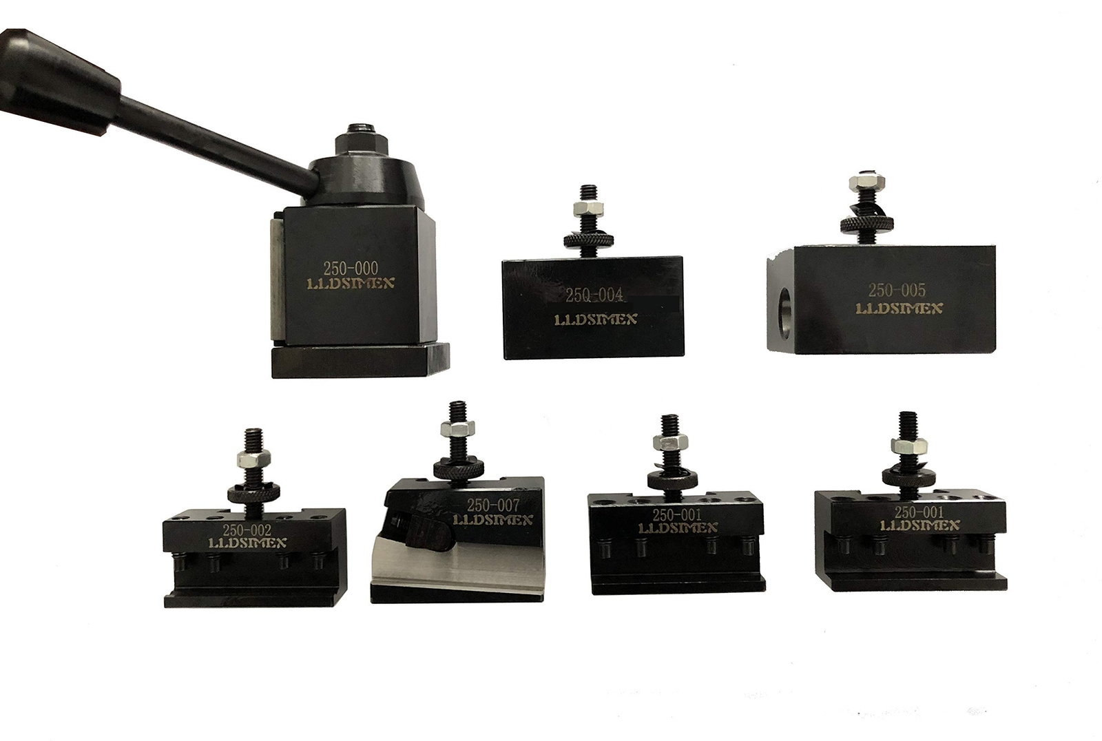 LLDSIMEX 7PC Wedge Type Quick Change Tool Post Set for Mini Lathe 0XA