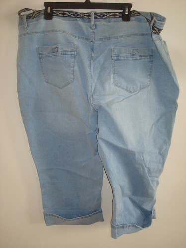 Denim Capris Damas Plus Gloria Vanderbilt Talla 24W con Cinturón - Imagen 2 de 2