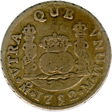 ☆ PLATA HISPANA • COLONIAL 2 REALES 1752 • MÉXICO M • FERNANDO VI ☆ ESPAÑA ☆D0771