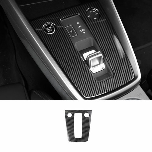1Pc Black Carbon Fiber Style Gear Shift Panel Cover Fit For Audi A3 2022-2023 - Foto 1 di 8